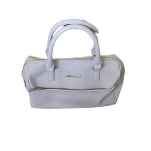 Nine West Gray Vegan leather Handbag Purse nwot flaw on handle